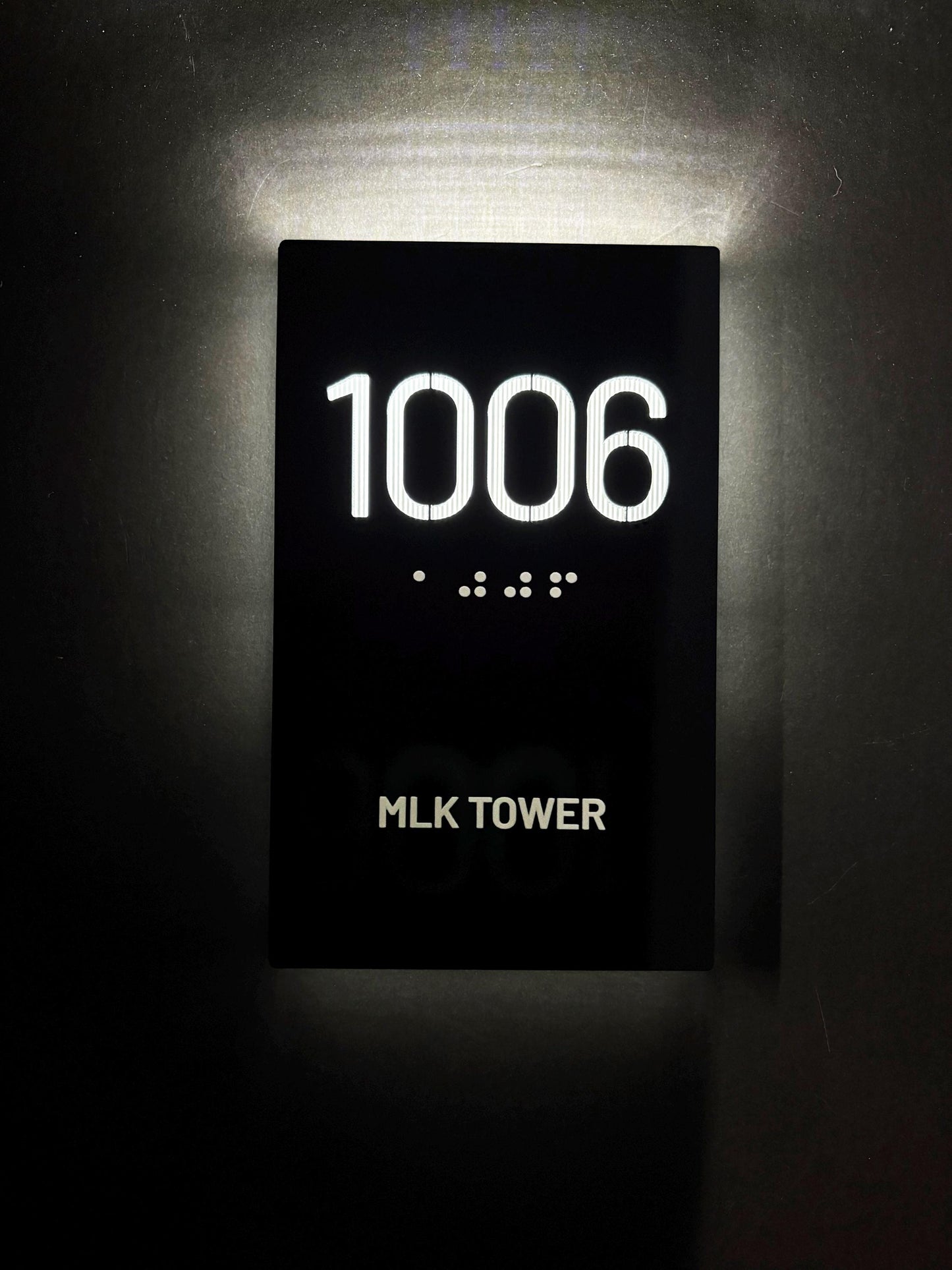 Hotel Door Sign with ADA Braille, LED Lighted Room Number Plaque, Custom Acrylic Hotel Room Sign, Personalized Door Sign