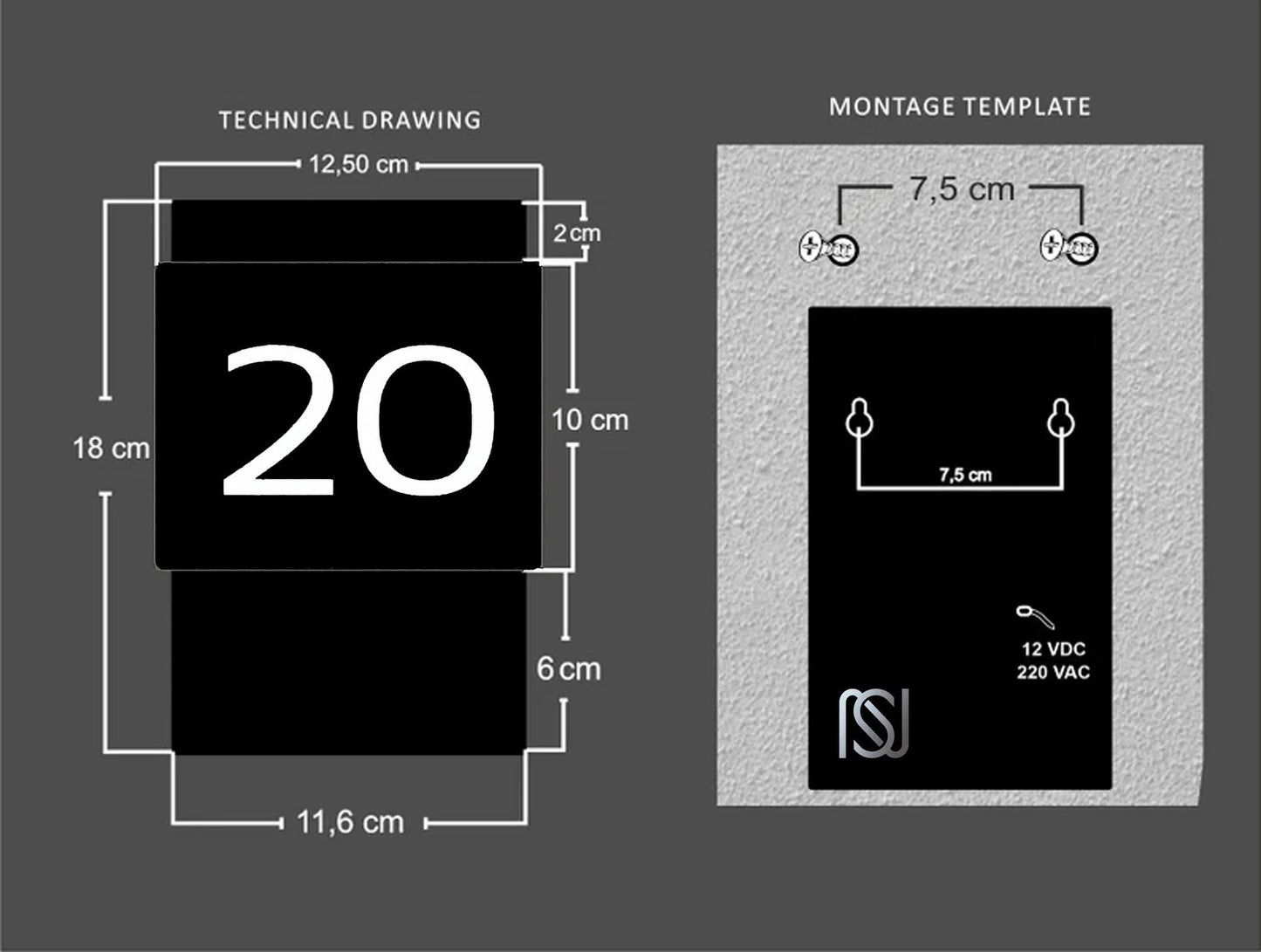 LED Hotel Room Sign with ADA Braille, Custom Illuminated Door Number Plaque with Logo, Personalized Acrylic Hotel Door Sign