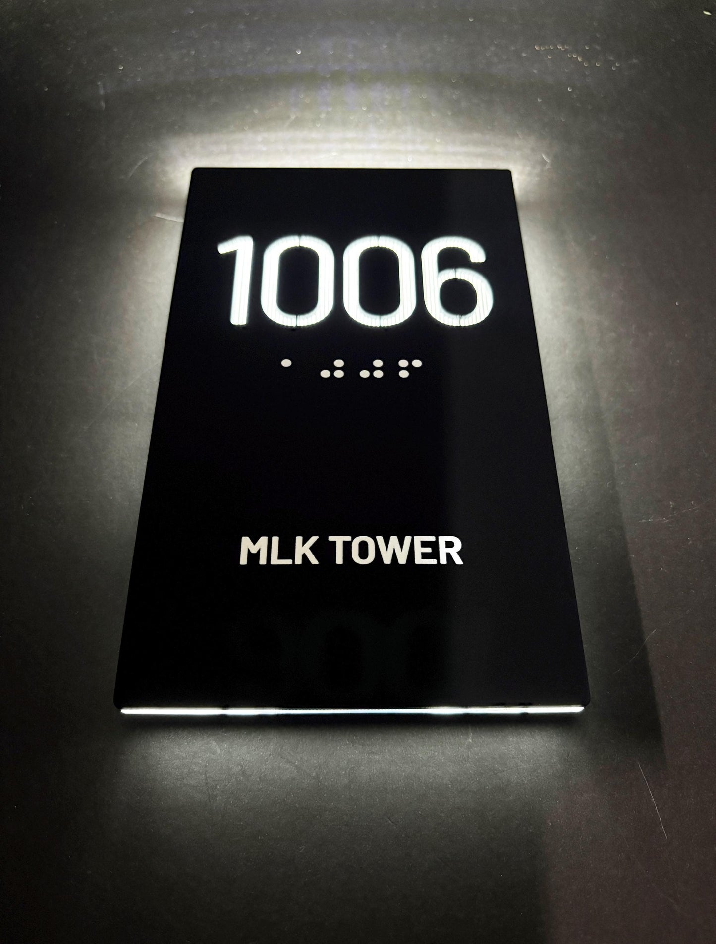 Hotel Door Sign with ADA Braille, LED Lighted Room Number Plaque, Custom Acrylic Hotel Room Sign, Personalized Door Sign